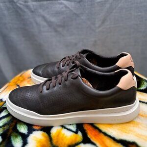 Size 11.5 Cole Haan Mens Grandprø Rally Laser Cut Brown Casual Shoes C31435